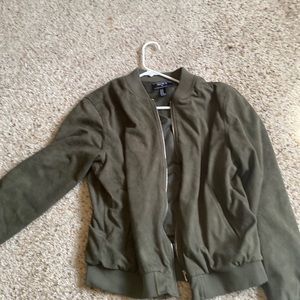 Green zip up jacket